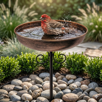 Small Metal Bird Bath
